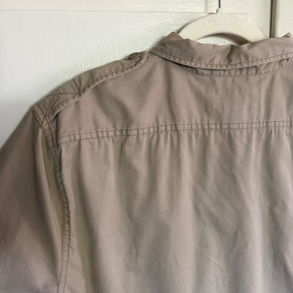 Vintage Denim Supply Ralph Lauren Tan Twill Safari Field Shirt Size Large - Picture 8 of 12